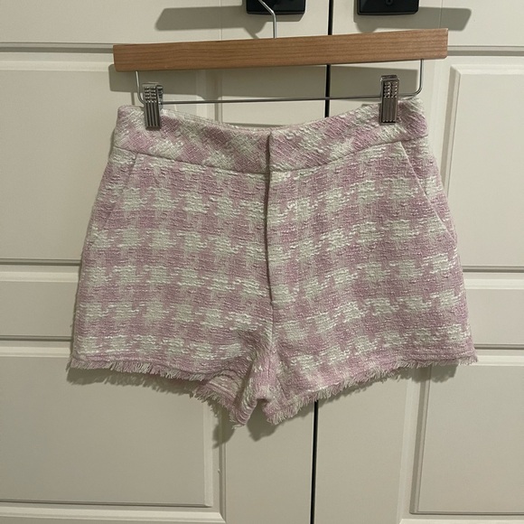 Steve Madden Women's Pink and White Tweed Blazer & Short Set - Picture 5 of 6